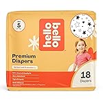 Hello Bello Diapers, Size 5 (27 lbs) Superstars, 18 Count of Premium Disposable Baby Diapers, Hypoallergenic with Soft, Cloth-Like Feel