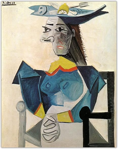 Amazon Co Jp パブロ ピカソのポスターと版画 魚の帽子をかぶった女性 キャンバス絵画イラストリビングルームのウォールアート家の装飾写真50x70cmx1フレームなし ホーム キッチン Amazon Co Jp パブロ ピカソのポスターと版画 魚の帽子をかぶった女性 キャンバス絵画イラストリビングルームのウォールアート家の装飾写真50x70cmx1フレームなし ホーム キッチン