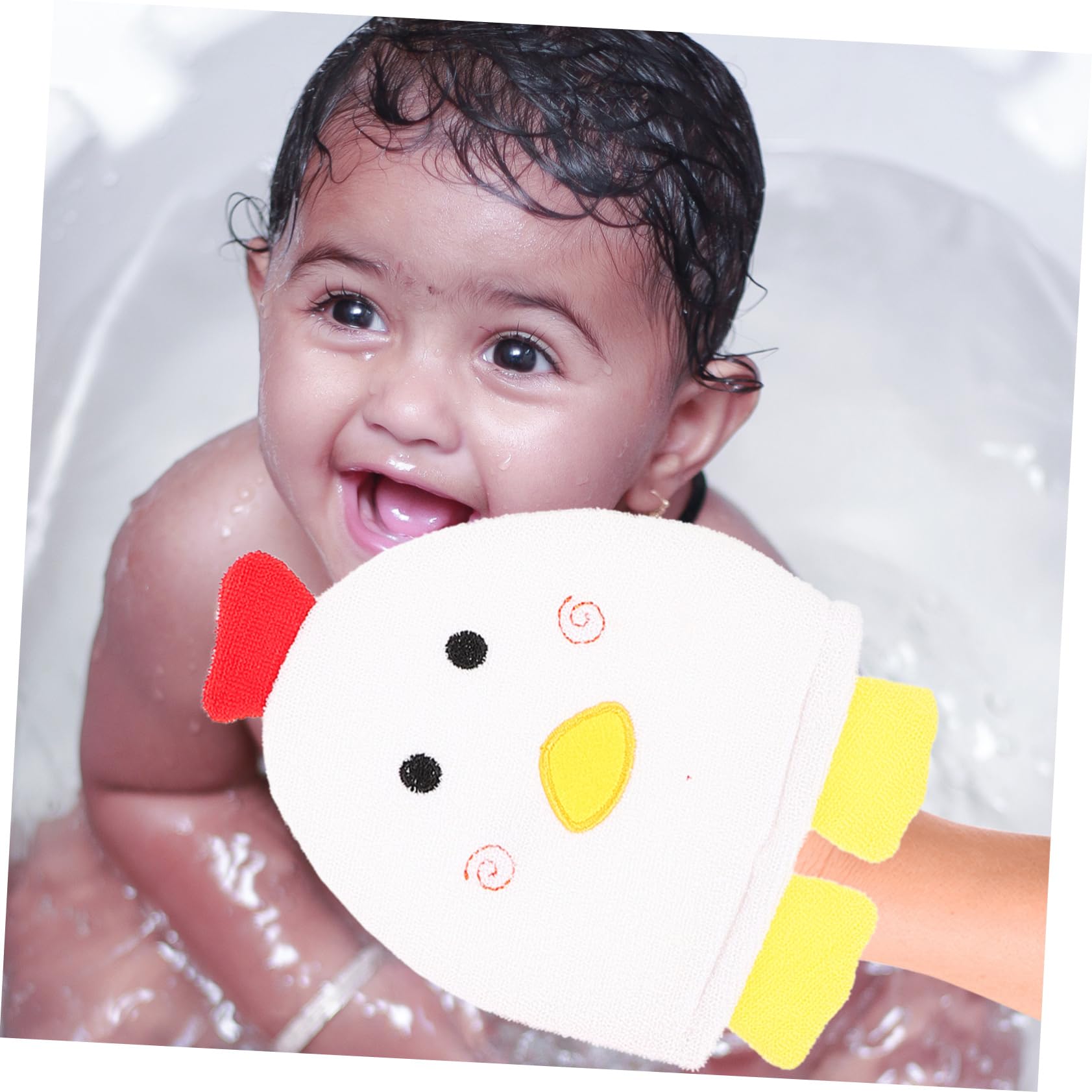 Beaupretty 9 Piezas accesorios de baño manopla baño esponja baño guante de baño para niños pequeños guante exfoliante Guantes manopla exfoliante suministros de limpieza de la piel conejito