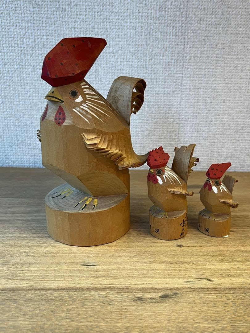 Amazon.co.jp: 郷土玩具 山形 米沢 笹野一刀彫 お鷹ぽっぽ 五代目康久