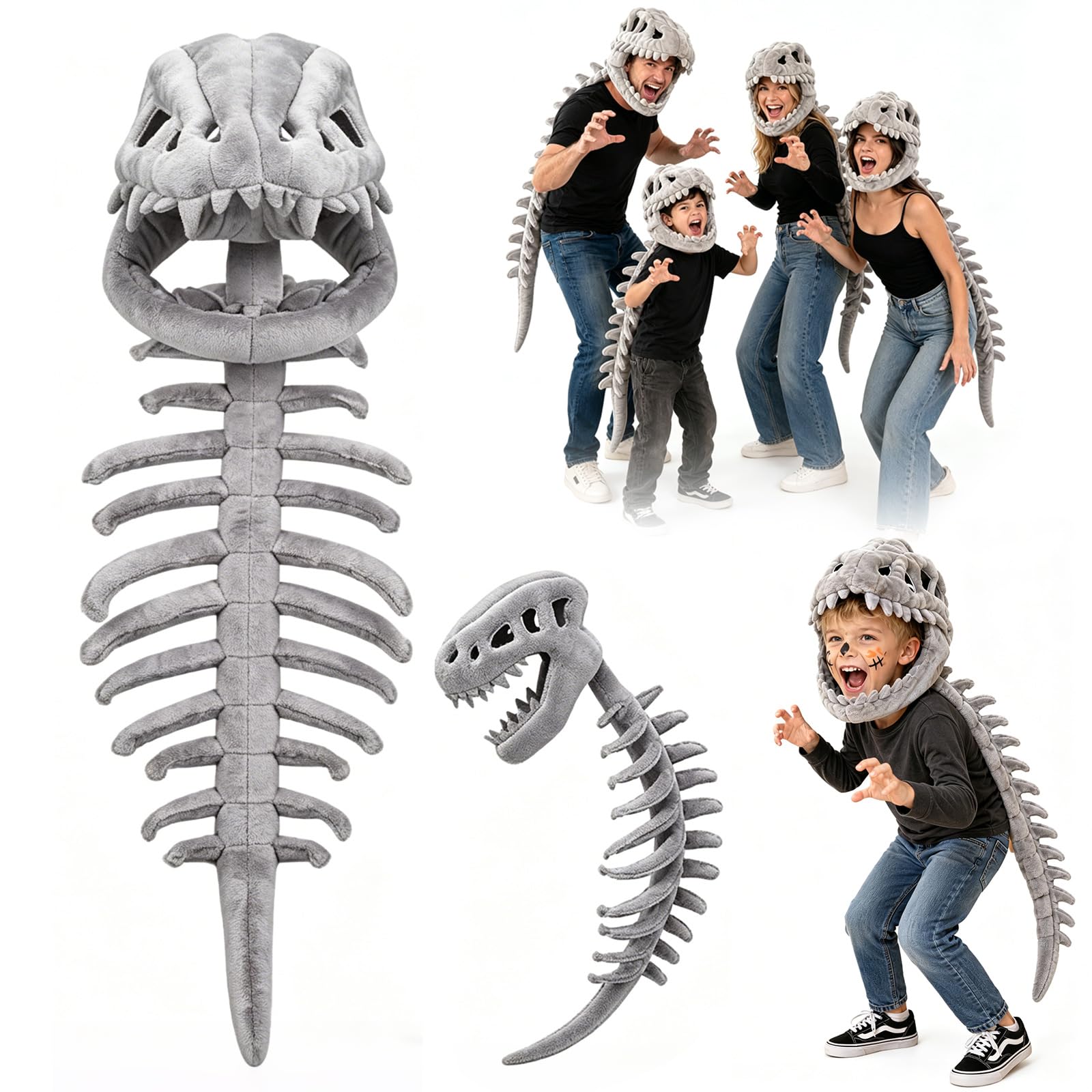 Dinosaur Skeleton Costume Kids Set, 90CM Spinosaurus Dinosaur Costume — image 1