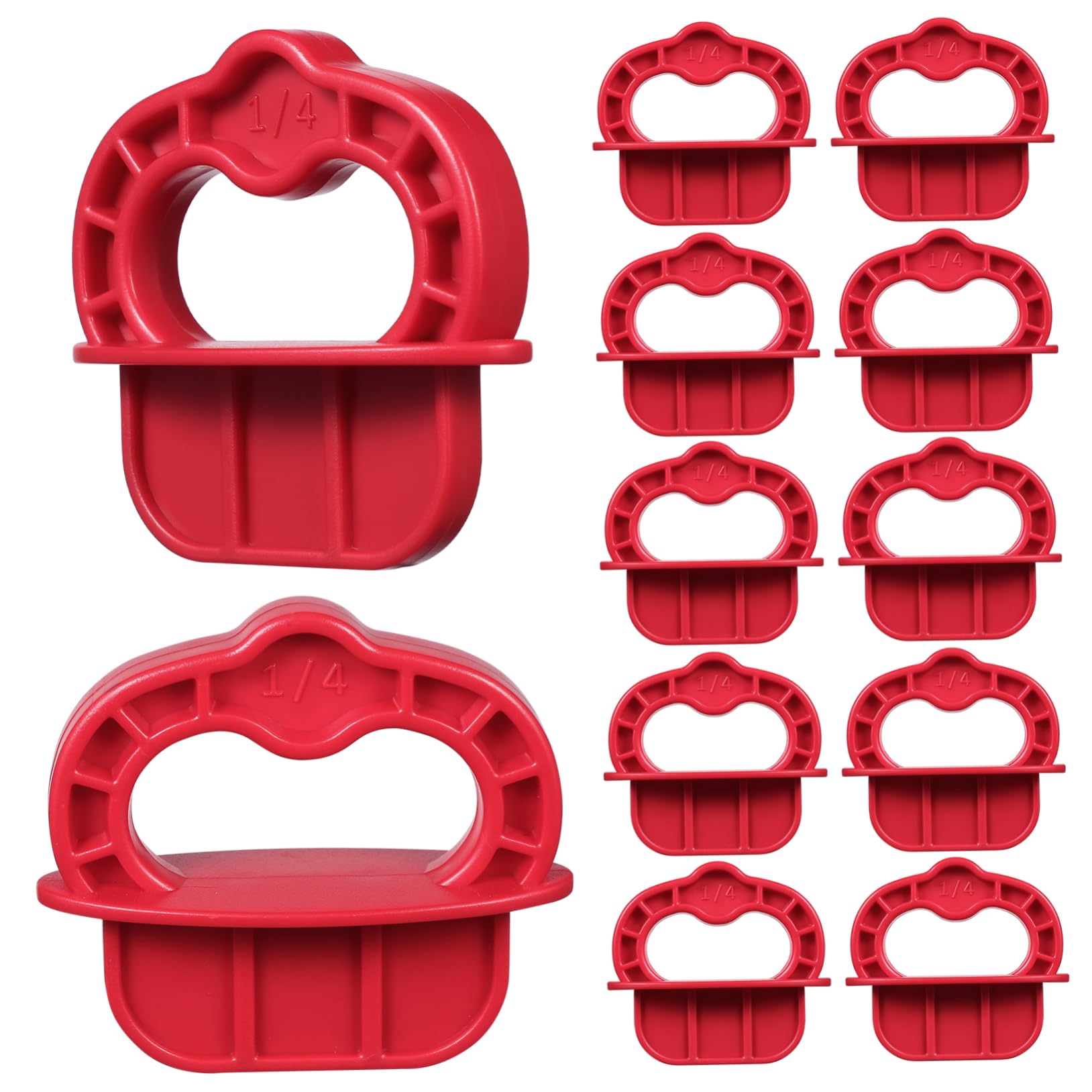 Deck Spacer Rings 12-Pack, 1/4 Inch Decking Board Gap Spacers & Alignment Tool, for Composite Hardwood, Treated Lumber