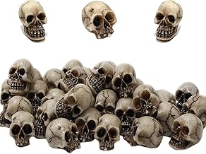 CEZKFH 20 Stück Totenkopf Deko, Totenkopf Set Mini Totenkopf Figur, Mini Schädel Totenkopf Modell Totenschädel Deko, Für Spukhaus, Halloween Horror Party, Dekoration Für Halloween
