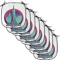 Vista 171 de Lunarable USA Chair Cushion Pad, American Cities Skylines Metropolis Architecture Sketch Style Hand Drawn Art Print, Seat Padding for Kitchen &