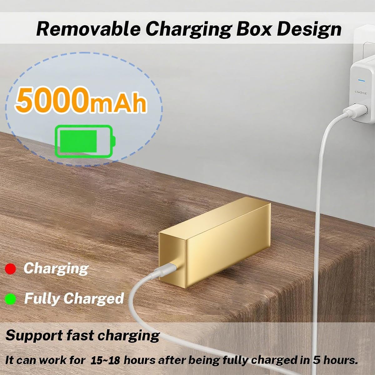 KZT Akku Wandleuchte Innen 5000mAh Wiederaufladbare Akku Wandlampe mit Fernbedienung und Touch Kabellose Wandlampen Gold Vintage Wandbeleuchtung mit Stoffschirm, für Schlafzimmer (1 Stück,Gold)
