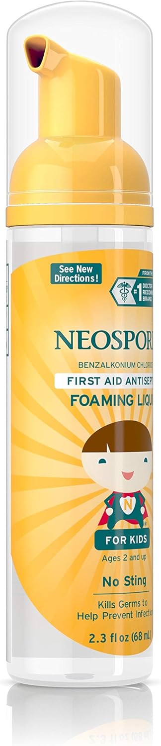 Neosporin Wound Cleanser for Kids to Help Kill Bacteria, 2.3 Oz (Pack of 2) : Sports & Outdoors