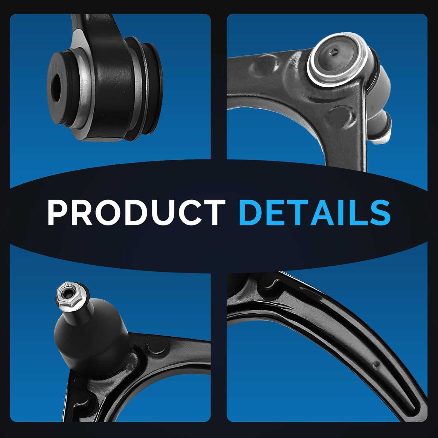 Front Upper Control Arms 4PC for 2007-2016 Chevy Suburban Silverado GMC Sierra Yukon XL 1500 Tahoe Avalanche Escalade ESV EXT with Lower Ball Joints K80669 K80670