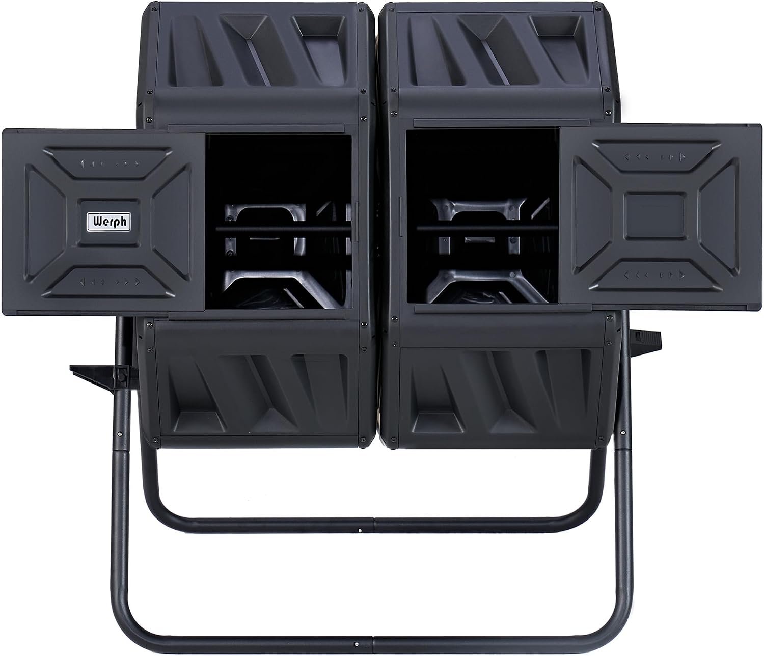 Werph 54 Gallon Large Outdoor Compost Tumbler, Dual Chamber Compost Bin
