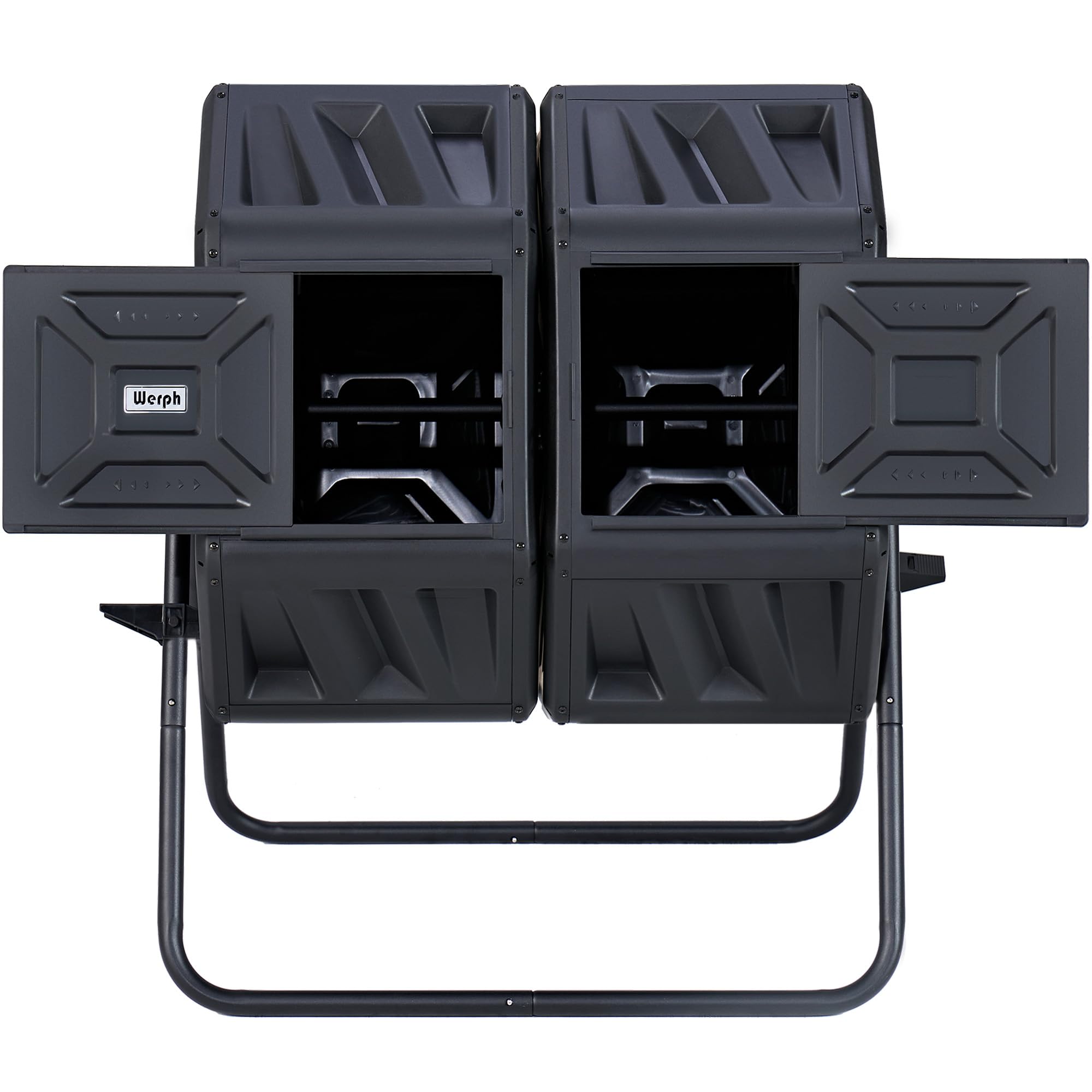 54 Gallon Large Outdoor Compost Tumbler, Dual Chamber Compost Bin
