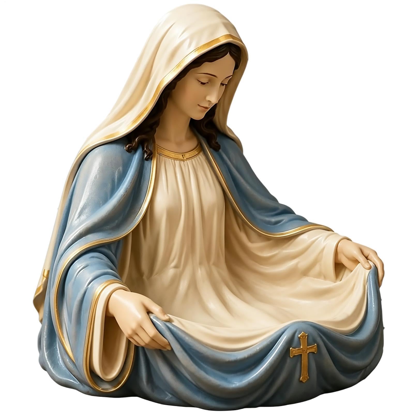 Plato vaciabolsillos de la Virgen María ideal para organizar la mesilla de noche y el salón