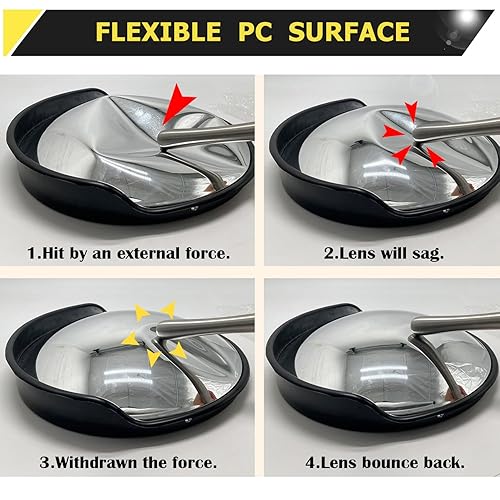 Miniatura 32 de Espejo convexo de 18 pulgadas, paquete de 2 espejos de seguridad para garaje, almacén, punto ciego, oficina, seguridad de tráfico 18" Interior-2pack