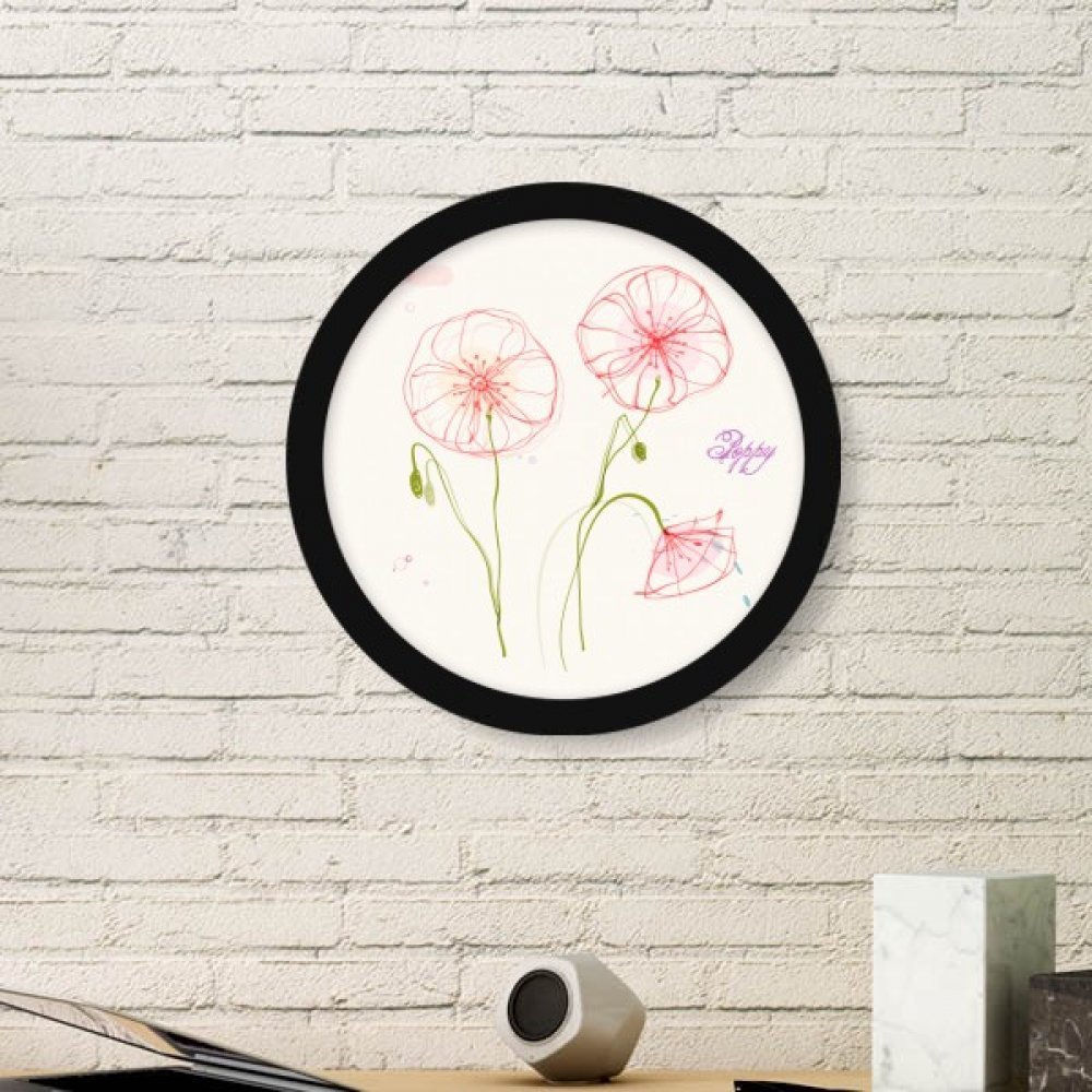 Cadre photo de fleur de pavot blanc en bois noir une idée cadeau originale unique