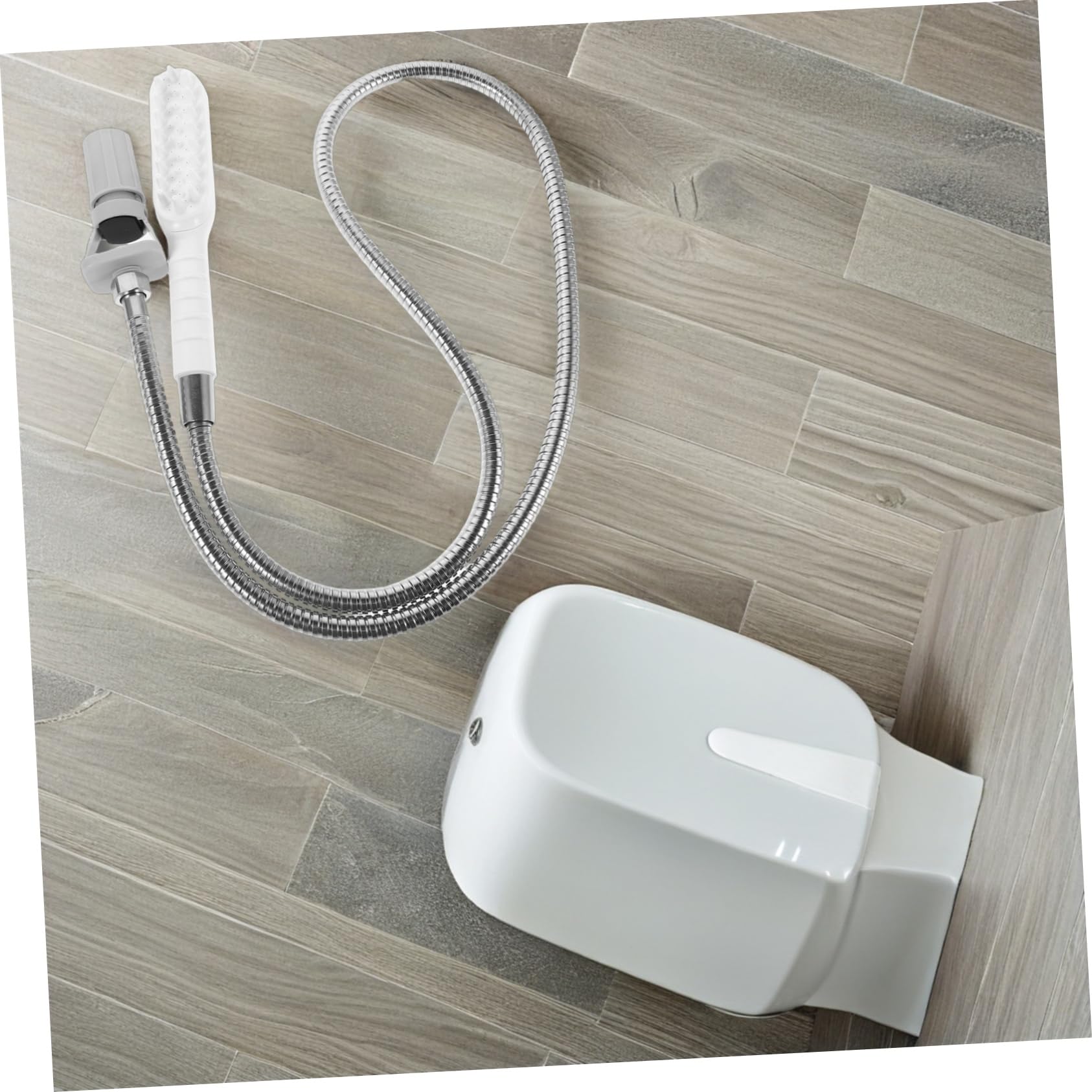ibasenice Pompe de Douche pour Chien avec Brosse de Bain et Flexible de Douche pour Animaux de Compagnie Douchette de Toilettage pour Chien