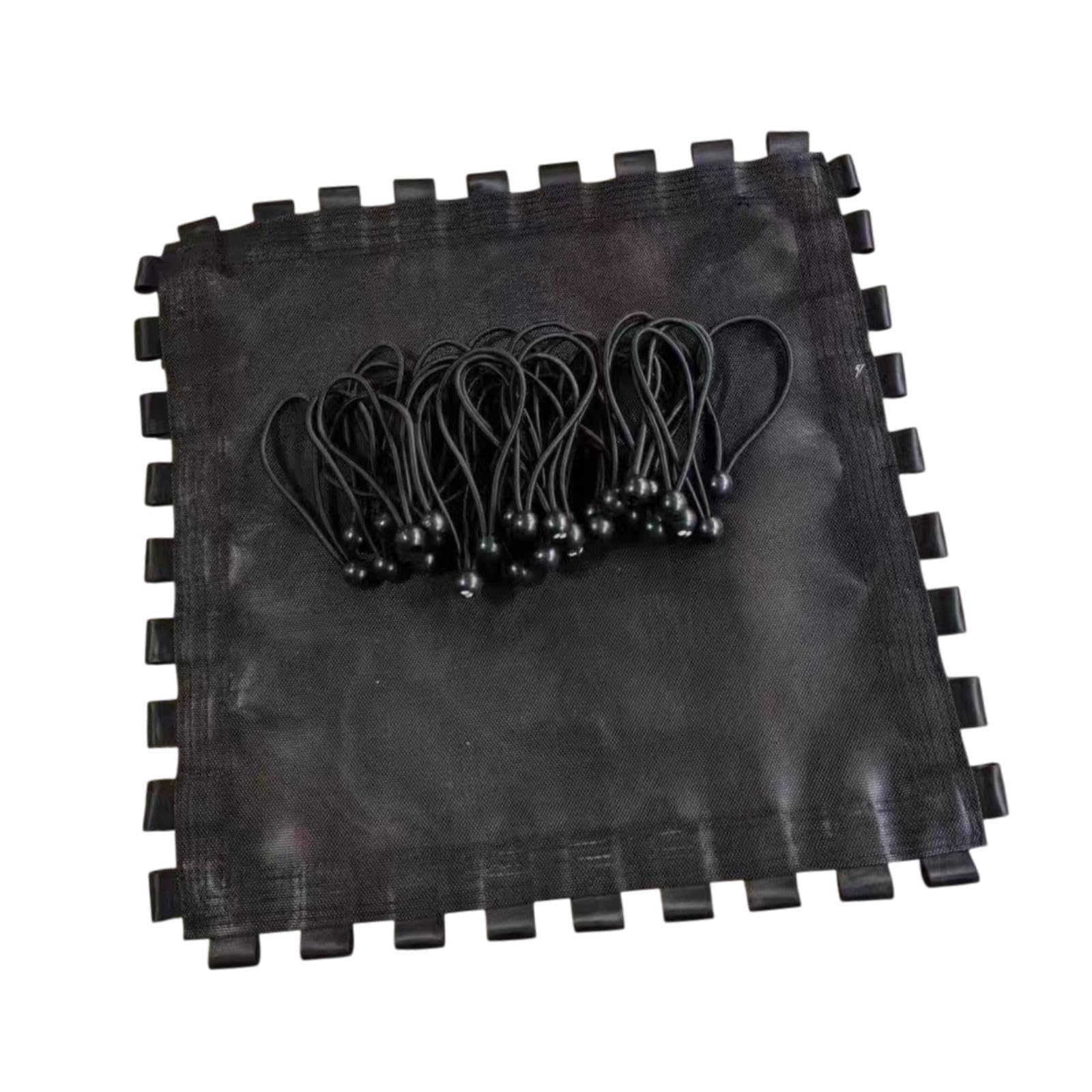Colaxi Trampoline Mat with 36 Ball Bungee Cords Shock Absorbent Premium Jumping Pad Square Jumping Cloth for Workout Indoor Outdoor