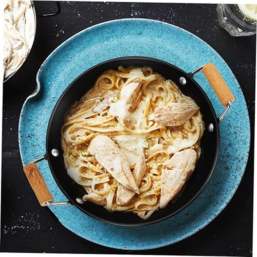 Miniatura 6 de Angoily 2 uds de acero inoxidable plancha de acero inoxidable cacerola de acero inoxidable cacerola todos los días sartén asiática de hierro fundido