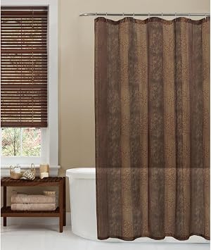 Maytex Oneyka Fabric Shower Curtain, Tan