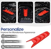 Vista 4 de Cubierta del Motor Panel de Molduras Compatible con Chevrolet Corvette C8 2020-2025, Protección del Compartimento del Motor ABS Accesorios de Rojo