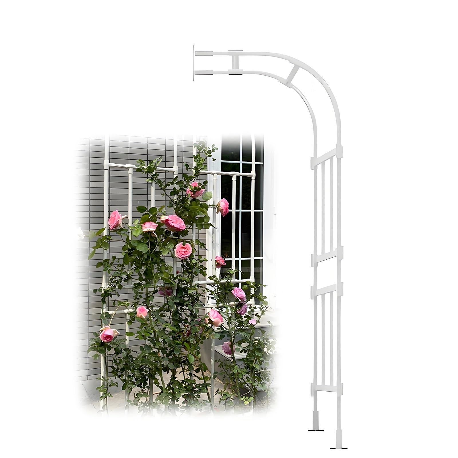 Arcos de metal para plantas con celosía resistente a la intemperie