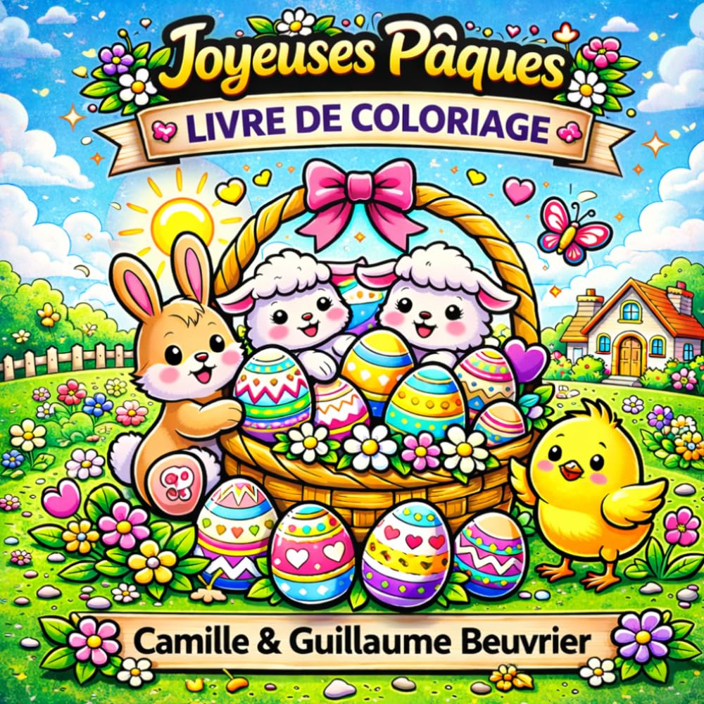Livre de coloriage de Pâques cosy: Lapins mignons, œufs de Pâques et scènes relaxantes à colorier (Cozy book)