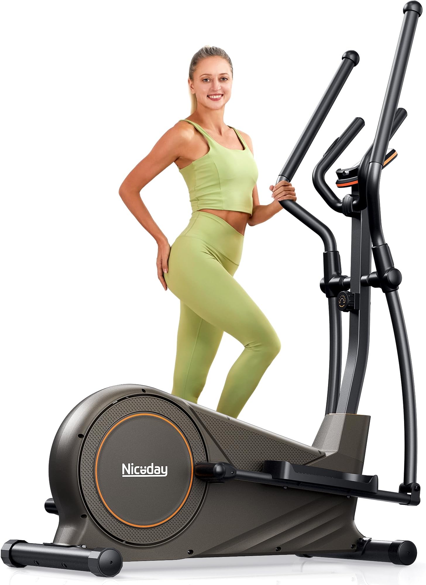 Niceday Elliptical Exercise Machine, Elliptical Machine for Home, Magnetic Elliptical Trainer with 15.5IN-19IN Stride, 16 Resistance Levels, 400LBS Loading Capacity, Support Kinomap APP