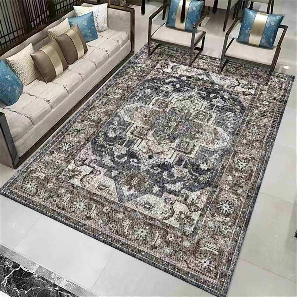 Tapis pour chambre à coucher gris 160x230cm anti-poussière