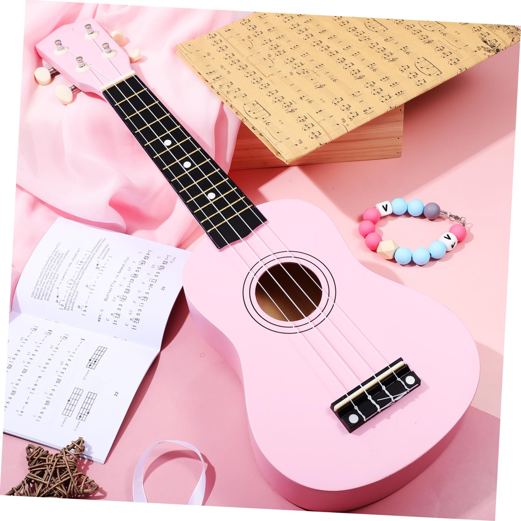 BESTonZON 21 Ukulele Dla Początkujących Sopran Ukulele Dla Dzieci Początkujący Sopran Dla Dorosłych Hawajski Instrument Małe