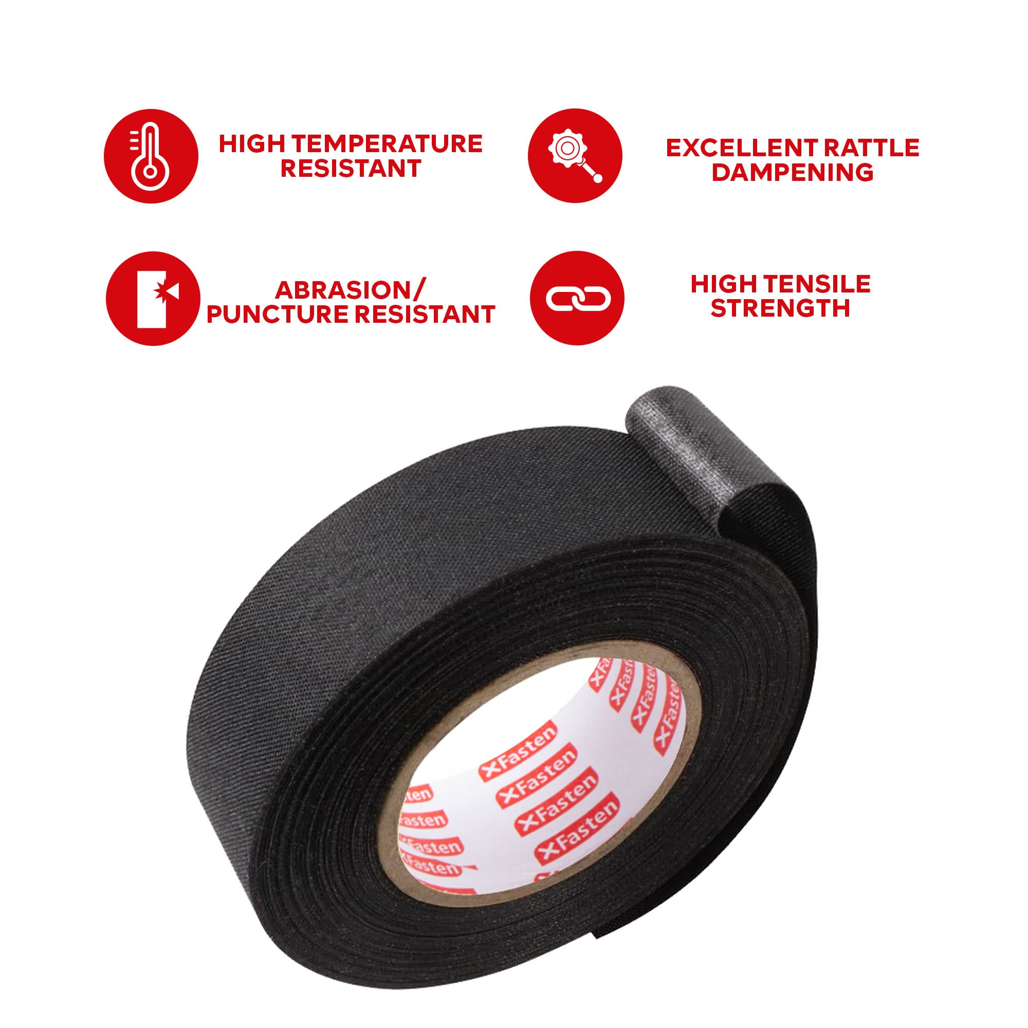 Buy XFasten Wire Harness Tape, 3/4Inch by 50Foot (5Pack), High Temp