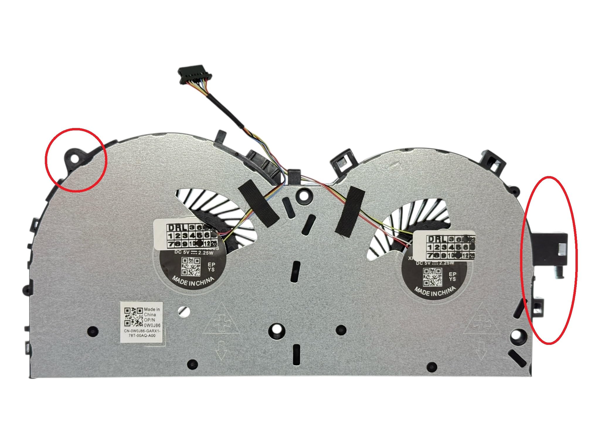 Wentylator CPU + zestaw GPU kompatybilny z Lenovo Legion Y520-15IKBN, Rescuer R720-15IKBN, ThinkCentre M710t, NP: 5F10N00256, 5F10N00241, DC28000D6F0, DFS200040559V0T EF75090S1