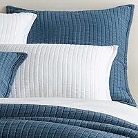 Vista 21 de Pine Cone Hill Colcha de Matelasse blanca Boyfriend, tamaño Queen, patrón sólido blanco