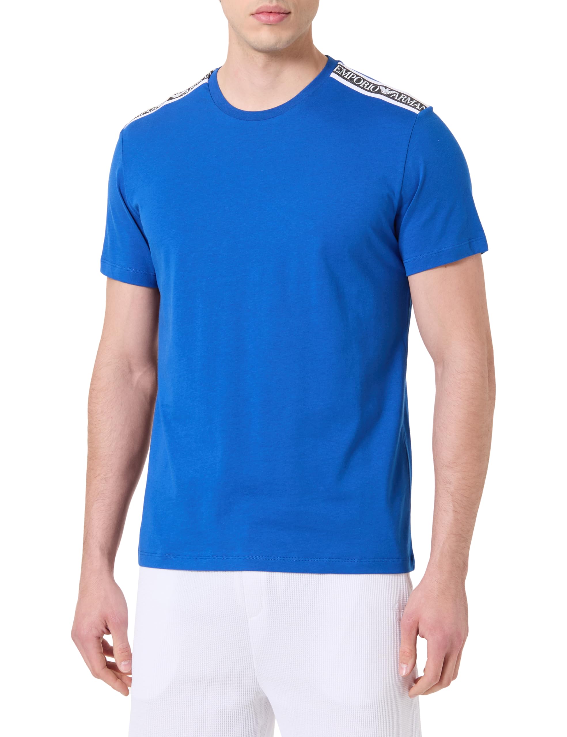 Emporio Armani Man Logo Tape Round-Neck T-Shirt Blue M
