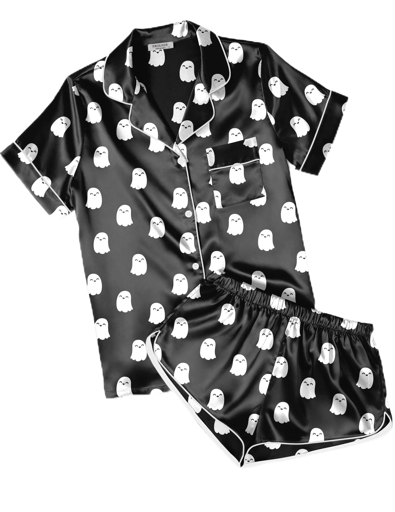 Halloween Ghost Satin Pajama Set