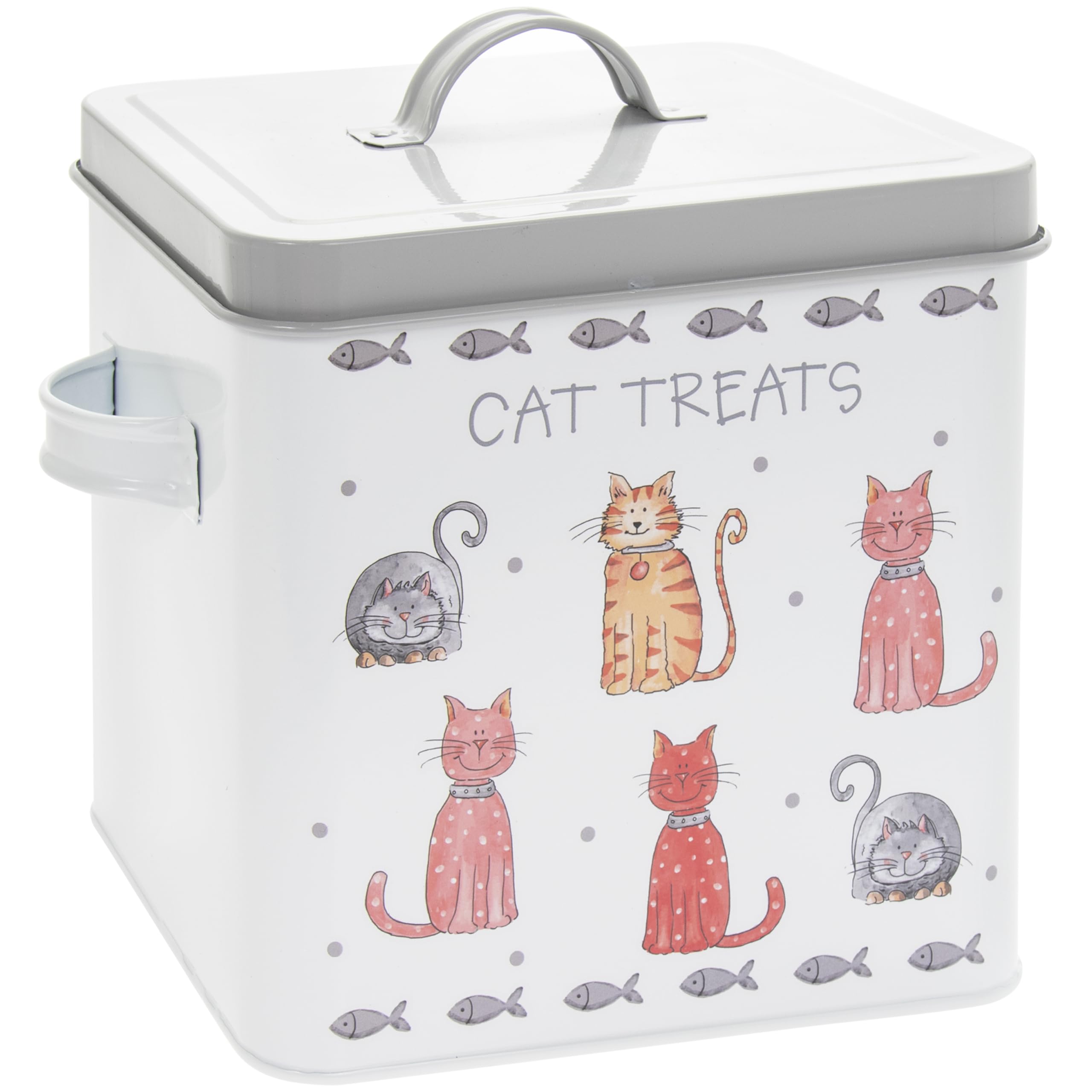Faithful Friends Cat Treats Box For Storage | Durable Food Container For Pet Food | Ideal Cat Food Storage Containers & Food Bin For Daily Use | Airtight Bin For Dry Pet Food