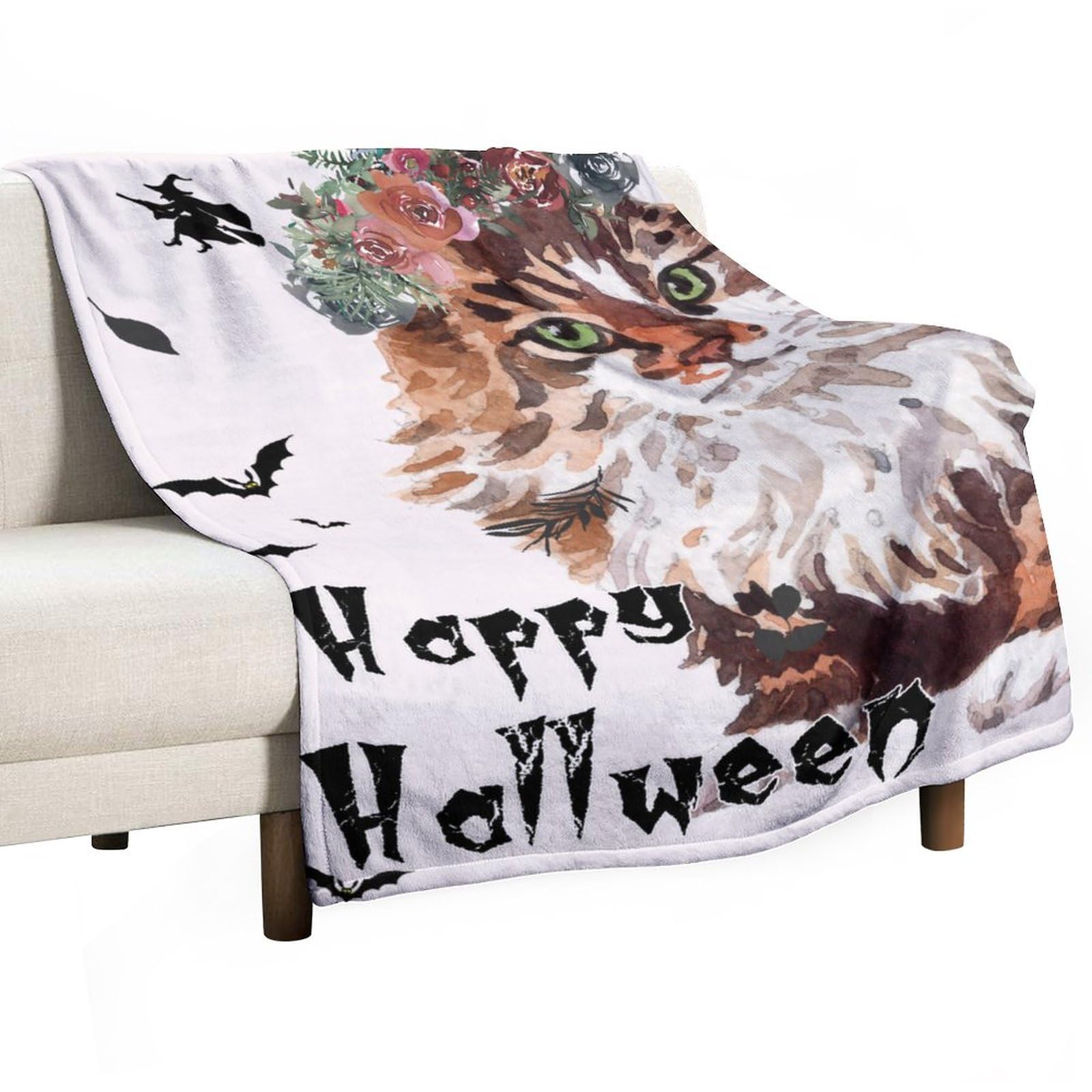 Couverture Halloween en flanelle pour frissonner confortablement sur le canapé