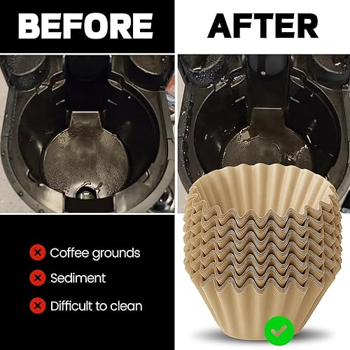 Miniatura 4 de MIMORE Filtros de café  150 filtros de papel de café desechables para cápsulas Ninja y molidos de una sola porción PB041, PB051 (compatible con