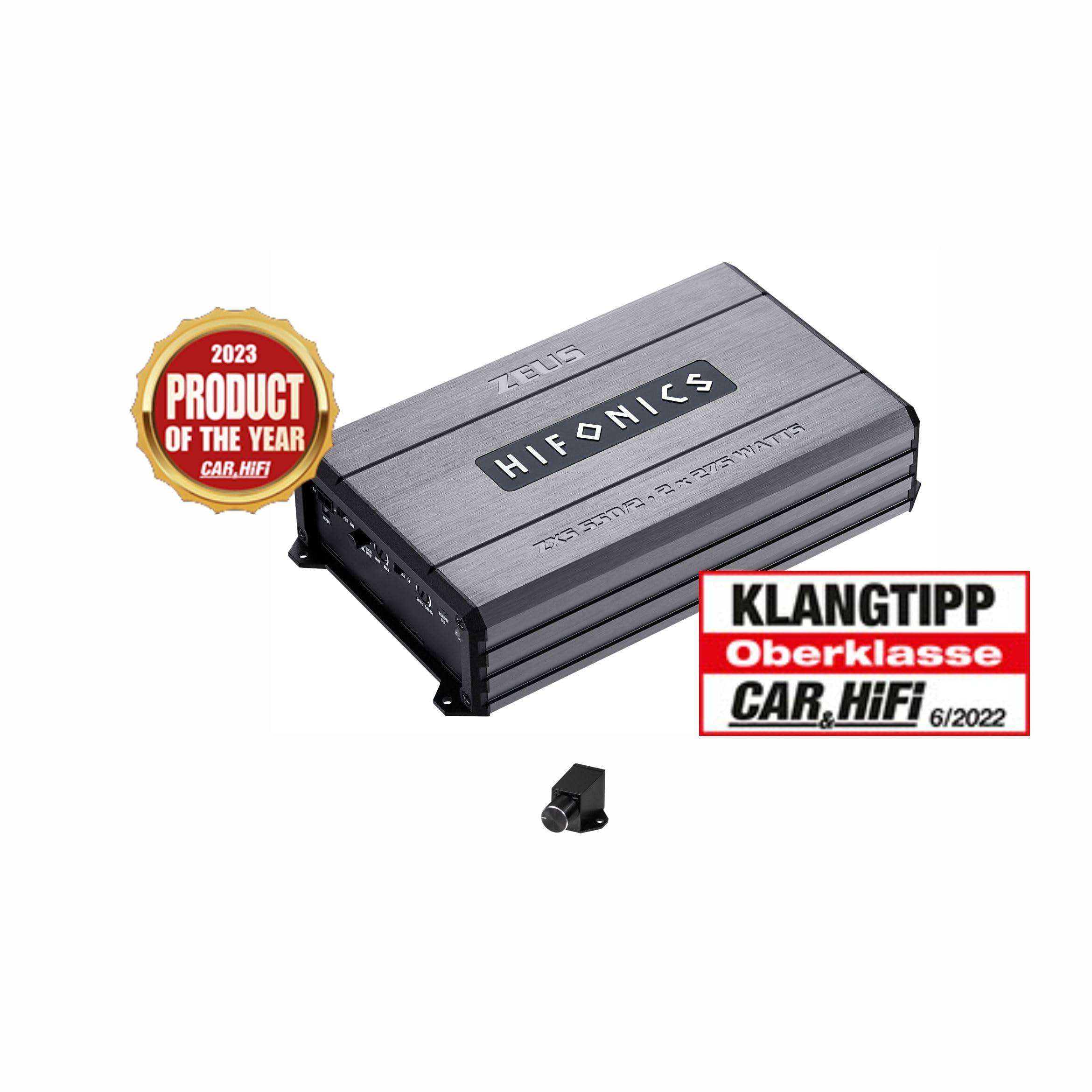 Hifonics ZXS550/2 - Class D Digital 2-Kanal Compact Verstärker mit 550W RMS | Zeus Street Serie