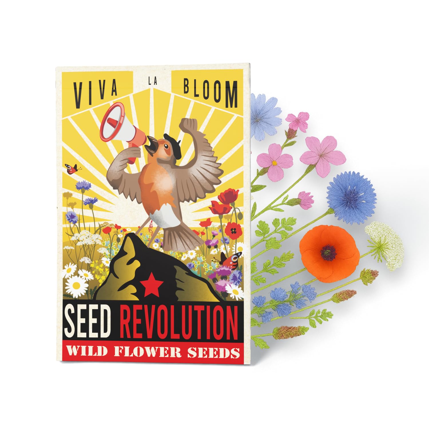 12 Varieties Native Wild Flower Seeds - Viva La Bloom Meadow Mix - Grow a Garden for Bees - Gardening Gifts - Pack of 3 (12g) — view 2