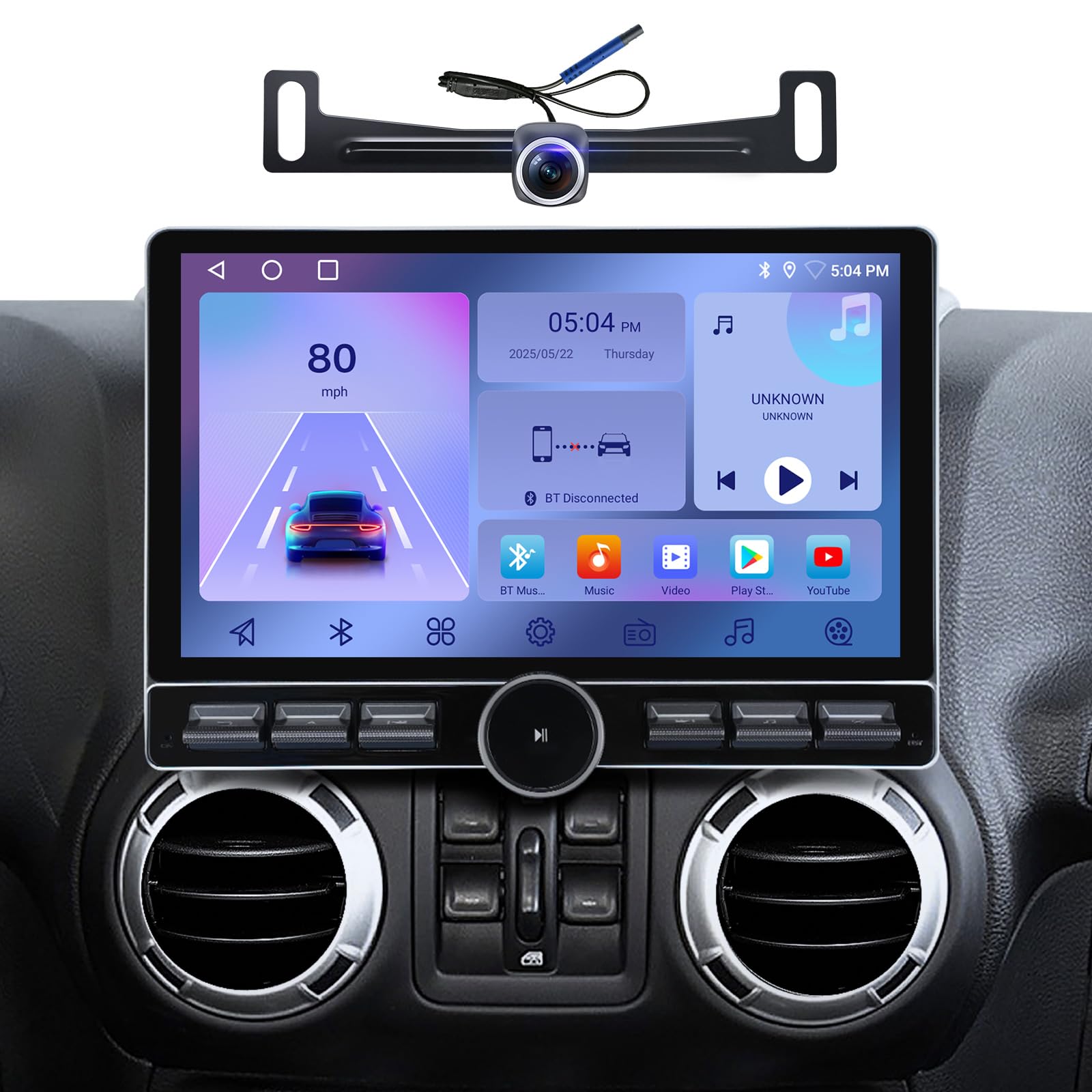 Car Stereo Radio Replacement Upgrade for Jeep Wrangler JK 2007-2018 Dodge Ram Pickup 2009-2012 Wired Wireless CarPlay Android