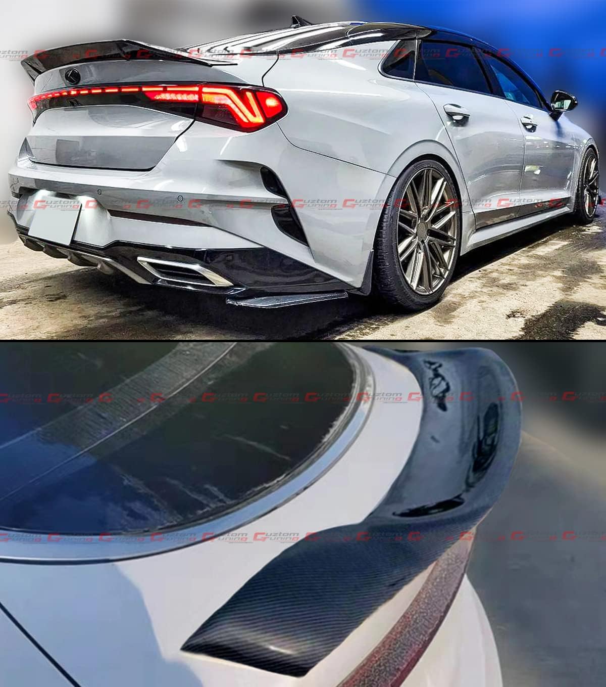 KDM R Style Gloss Black Trunk Lid Spoiler Wing Compatible with 2021-2024 Kia K5 LX LXS GT EX All Models