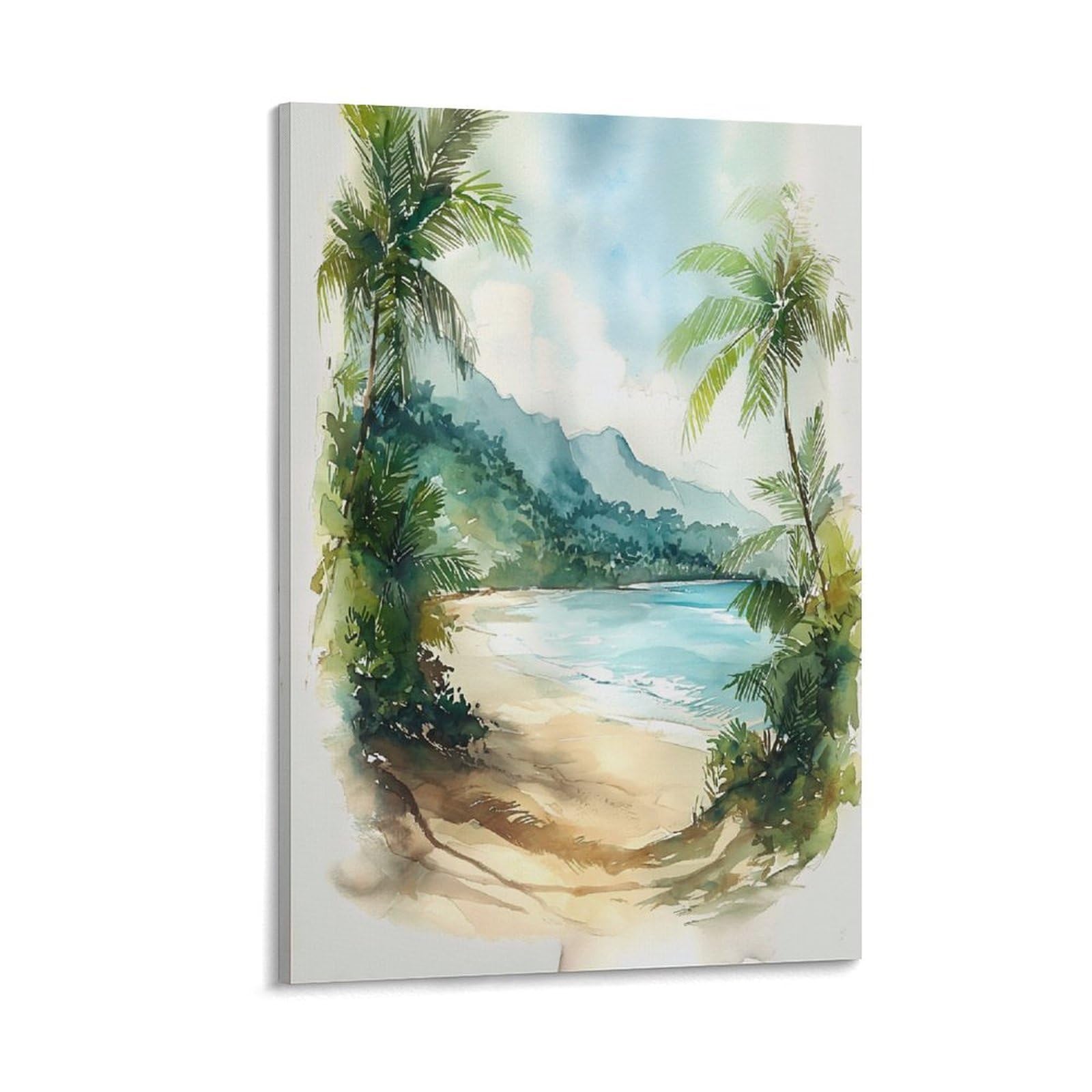 LCYNNH Costa Rica Watercolor Print Arenal Volcano San José Travel Posters 20x30inch(50x75cm) Print Home Bedroom Office Living Room Decor Canvas