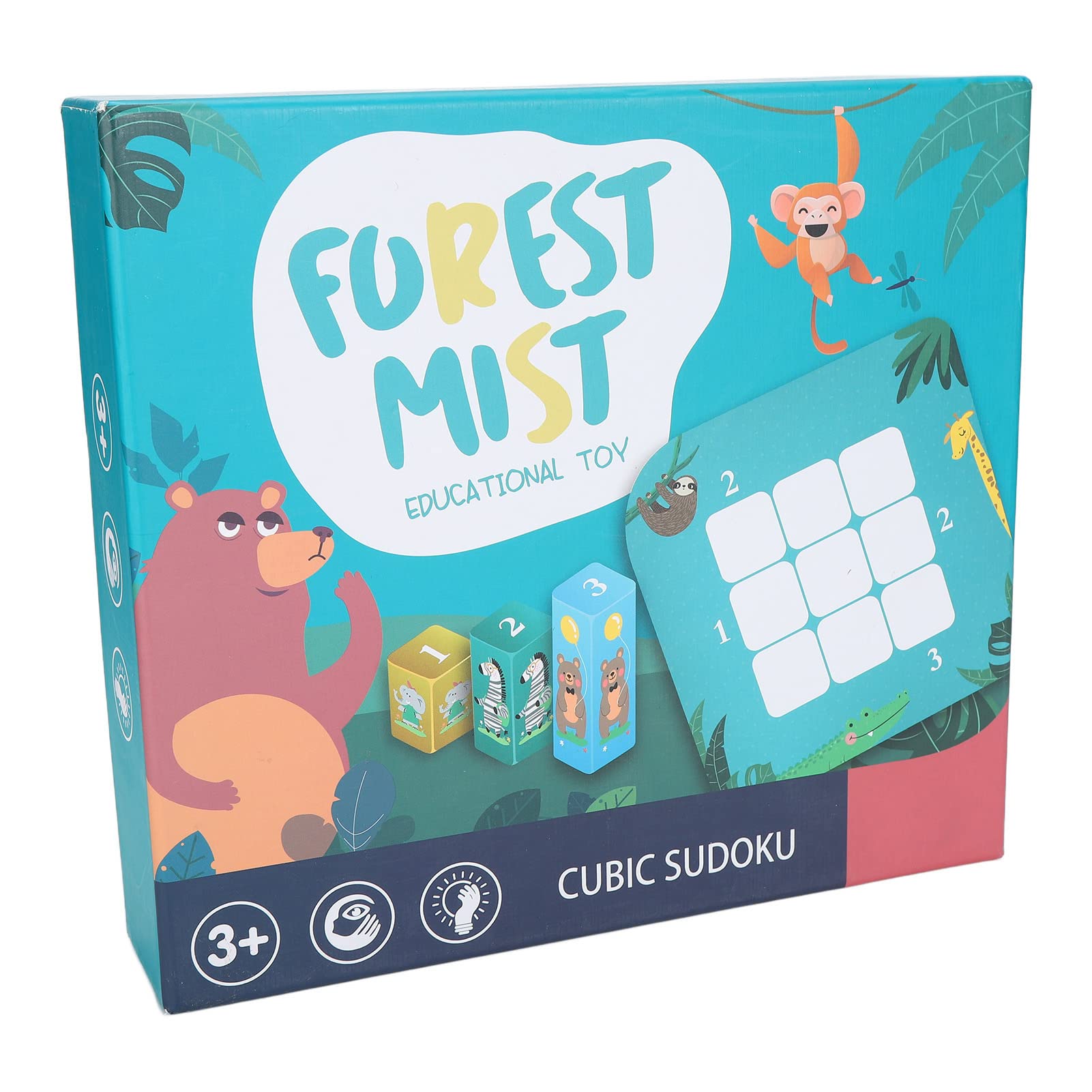 Juego de Mesa Sudoku de Madera para Niños, Rompecabezas Educativo con Números, Juguete para el Pensamiento Lógico, Material de Haya de Más de 3 Años