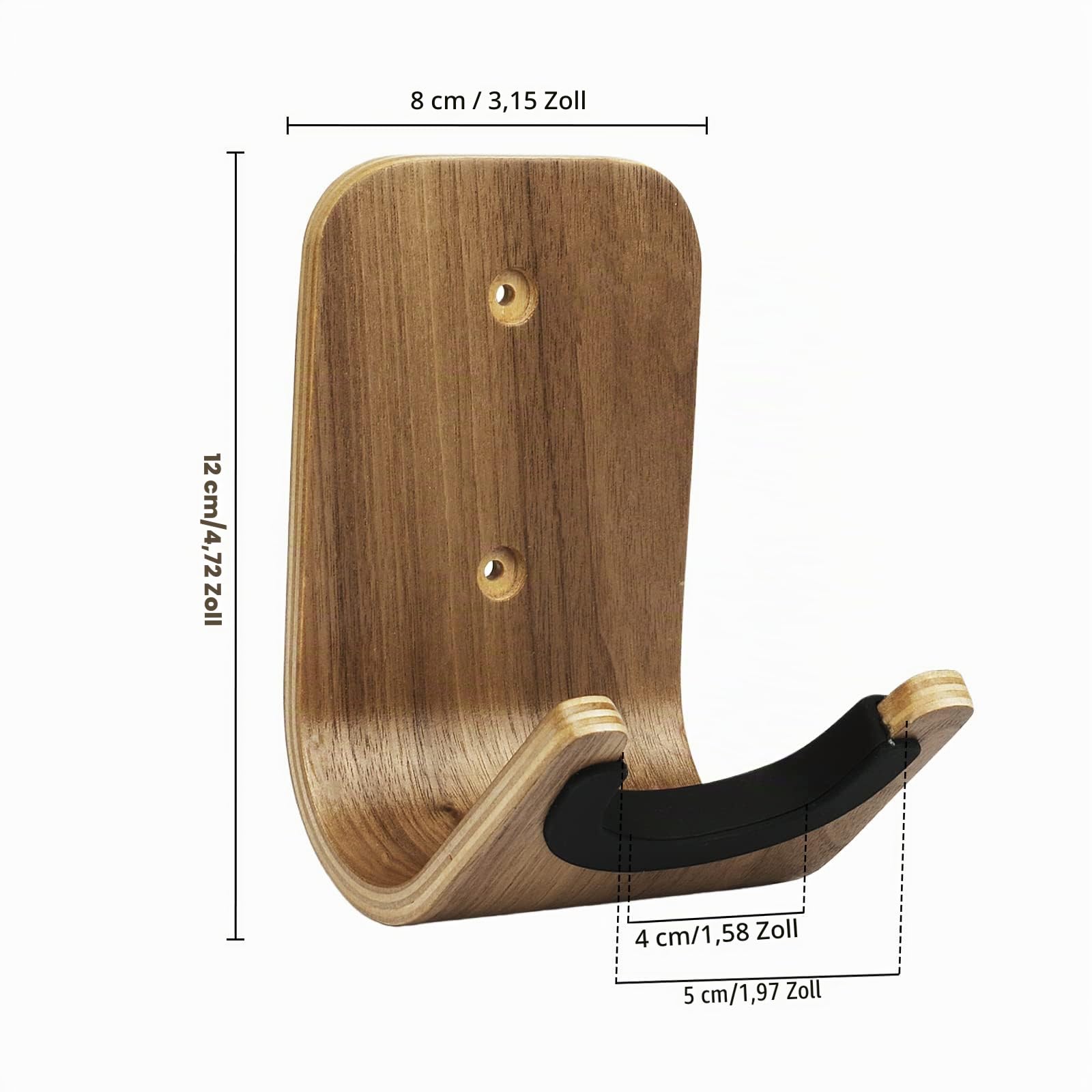 Gitarrenhalterung Gitarrenhalter Für die Wand, Gitarren-Wandhalterung Holz mit Schrauben und Klebstoff für Akustikgitarre, klassische Gitarre, Bass, E-Gitarre & Ukulele (Ukulele)
