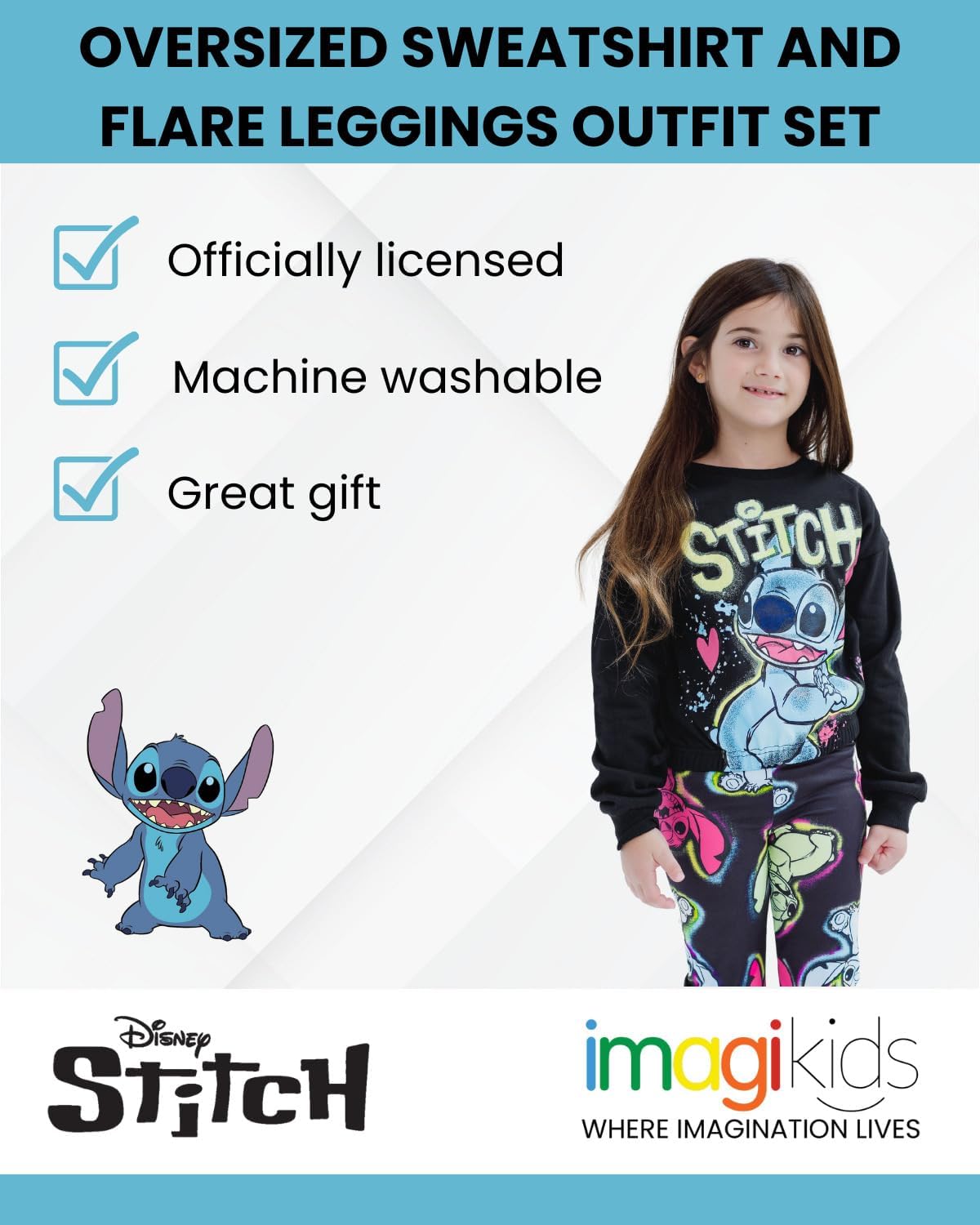 Disney Fleece Sweatshirt and Pants Outfit Set Infant to Big Kid Sizes (12 Months - 14-16)