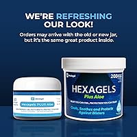 Vista 8 de Hexagels Plus Aloe Vera - Almohadillas de hidrogel curativas avanzadas para prevención de ampollas y cuidado calmante de quemaduras, protección