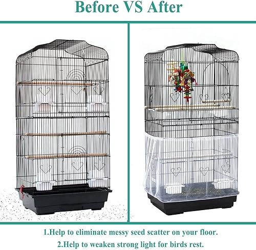 ASOCEA Bird Cage Seed Cather,Universal Adjustable — alternate angle