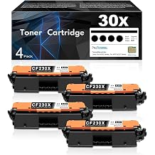 30X High-Yield Black Toner Cartridge CF230X 4-Pack | 30X Black Toner Cartridge Replacement for HP 30X CF230X CF230A Remanufactured Compatible with Laser Pro M203 MFP M227fdw Printer Toner 30X CF230X