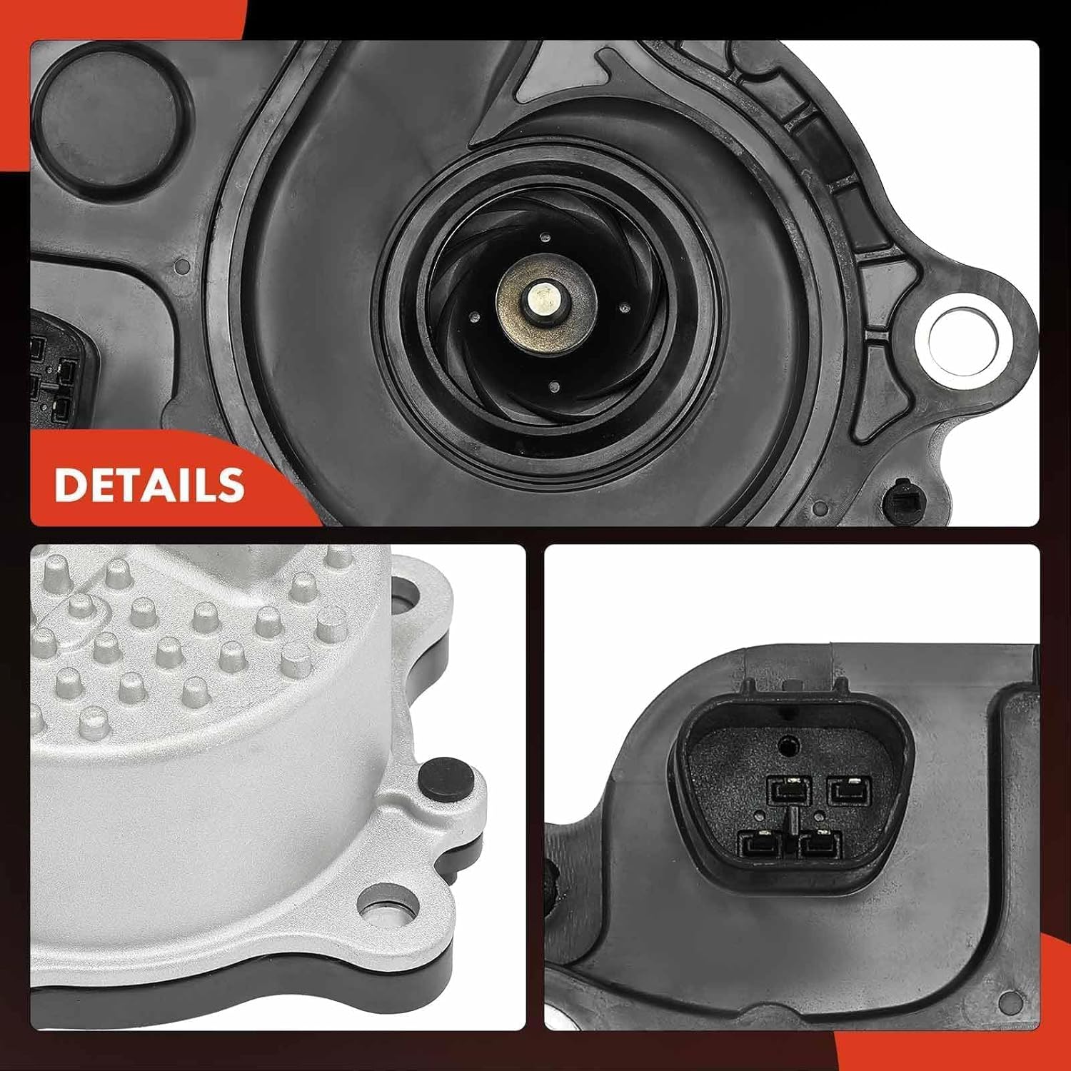 A-Premium New Engine Water Pump with Gasket - Compatible with Lexus CT200h 11-17 & Toyota Prius 10-15, Prius C 12-19, Prius Plug-In 12-15, Prius V 12-17 - DOHC 4Cyl 1.8L # 161A029015, 161A039015