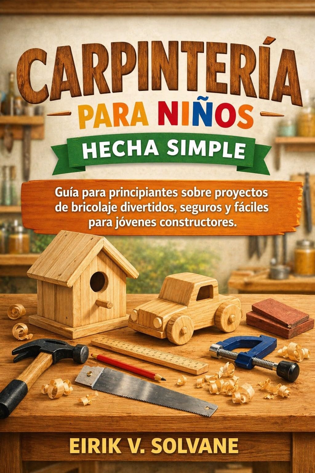 CARPINTERÍA PARA NIÑOS HECHA SIMPLE: Guía para principiantes sobre proyectos de bricolaje divertidos, seguros y fáciles para jóvenes constructores.