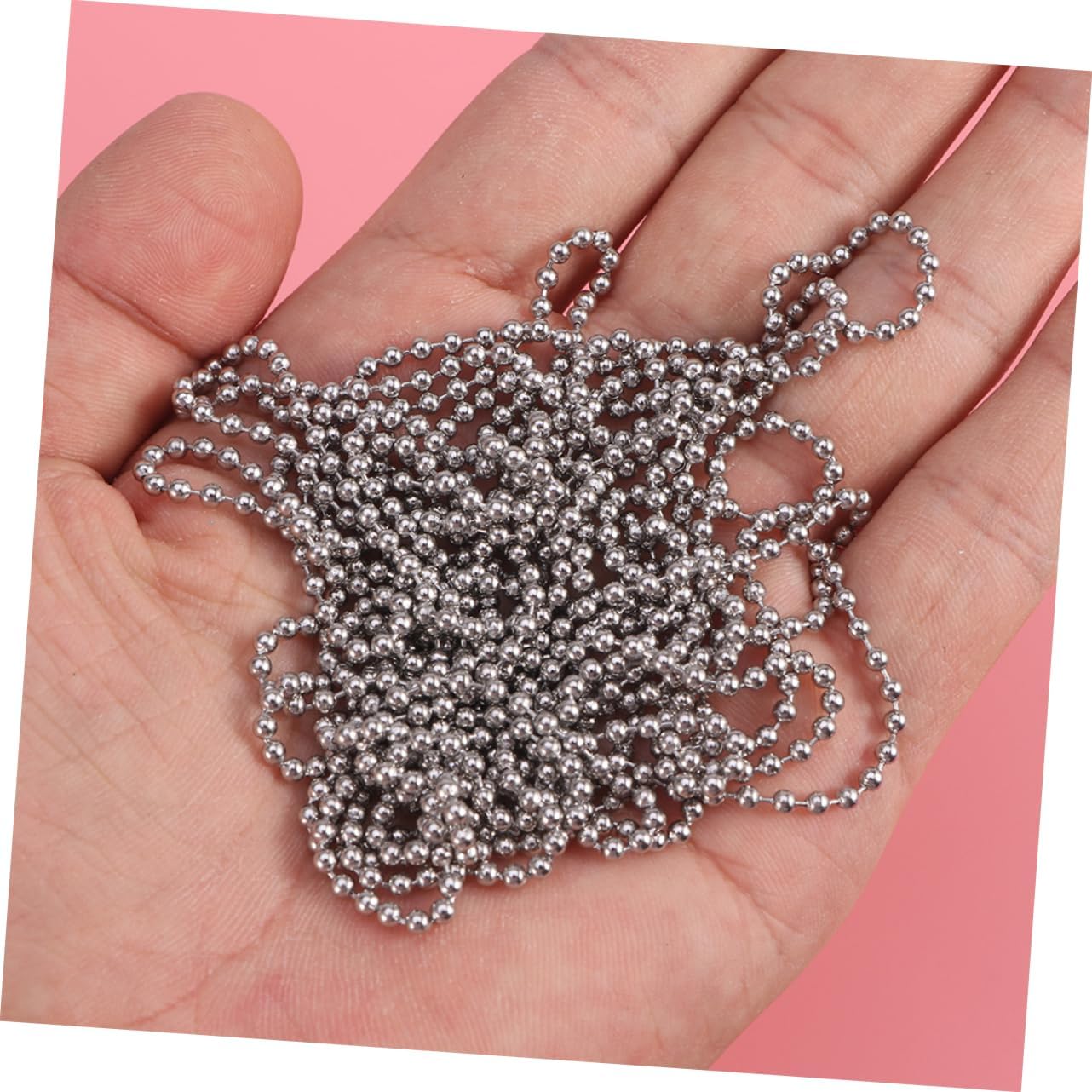 VILLFUL Jewelry 3 Sets of 2.4mm Stainless Steel Ball Chain 10 Connectors Included