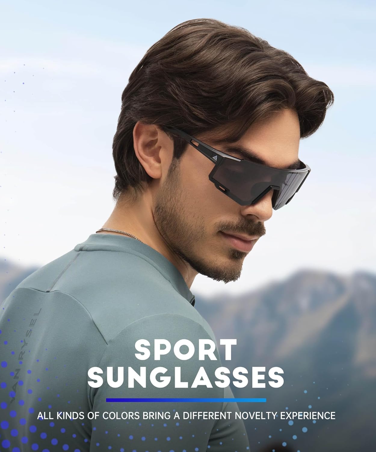 NSSIW Polarized Sunglasses-Men Sports Mens-Sunglasses: Running Sun Glasses Men Women Polarized UV Protection for Cycling - Image 2