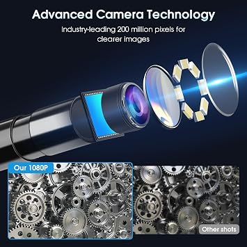 Endoscope Camera with Light 1920P HD Borescope for iOS & Android (3.3ft)